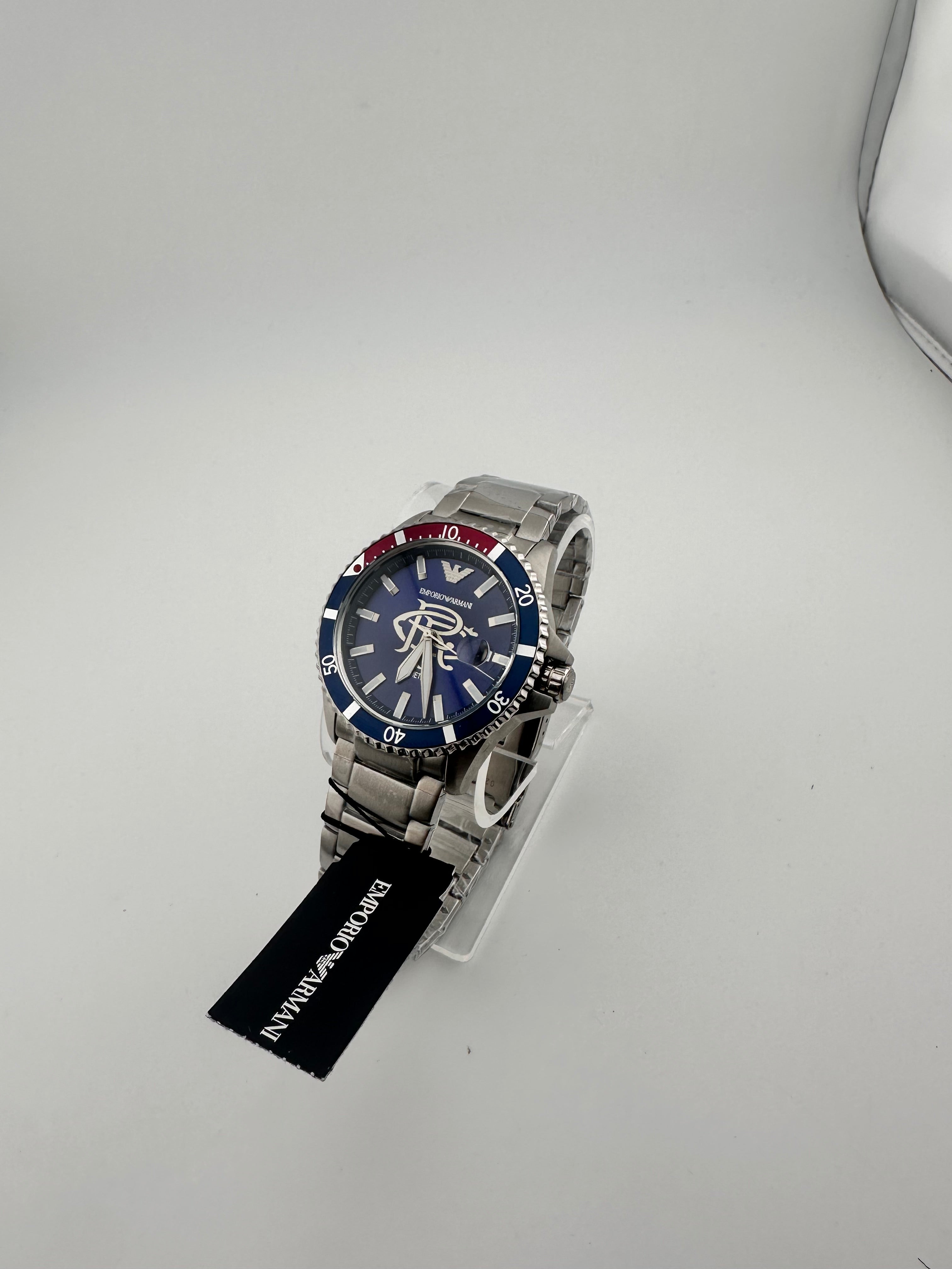 RANGERS FC AYE READY DESIGNER DIVER WATCH