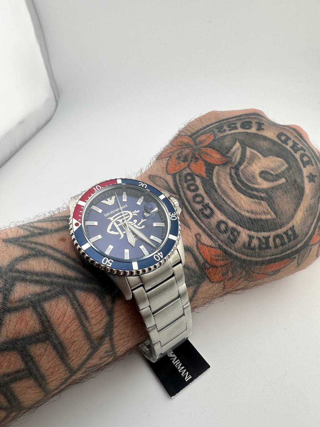 RANGERS FC AYE READY DESIGNER DIVER WATCH