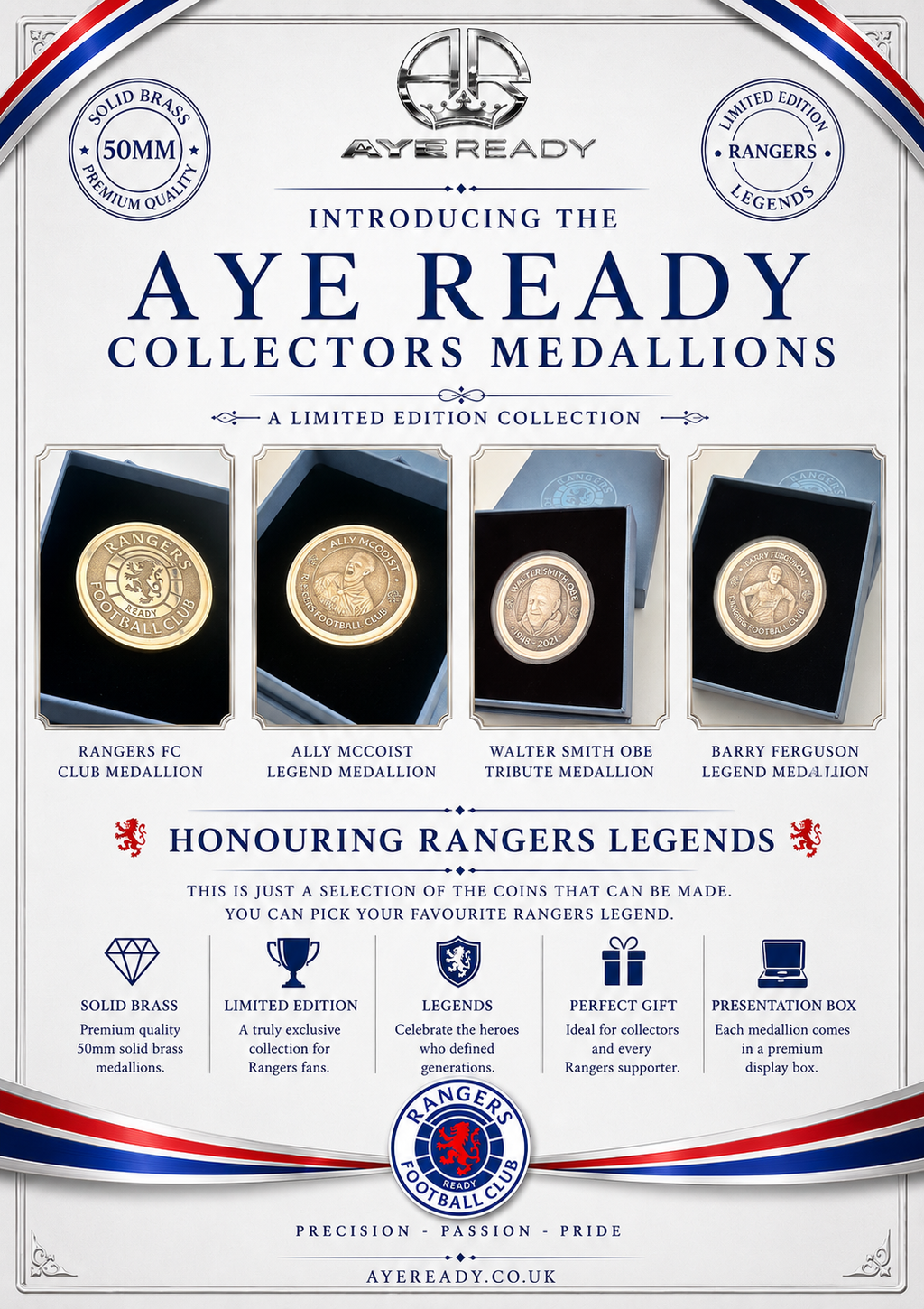 RANGERS FC COLLECTORS MEDALLION