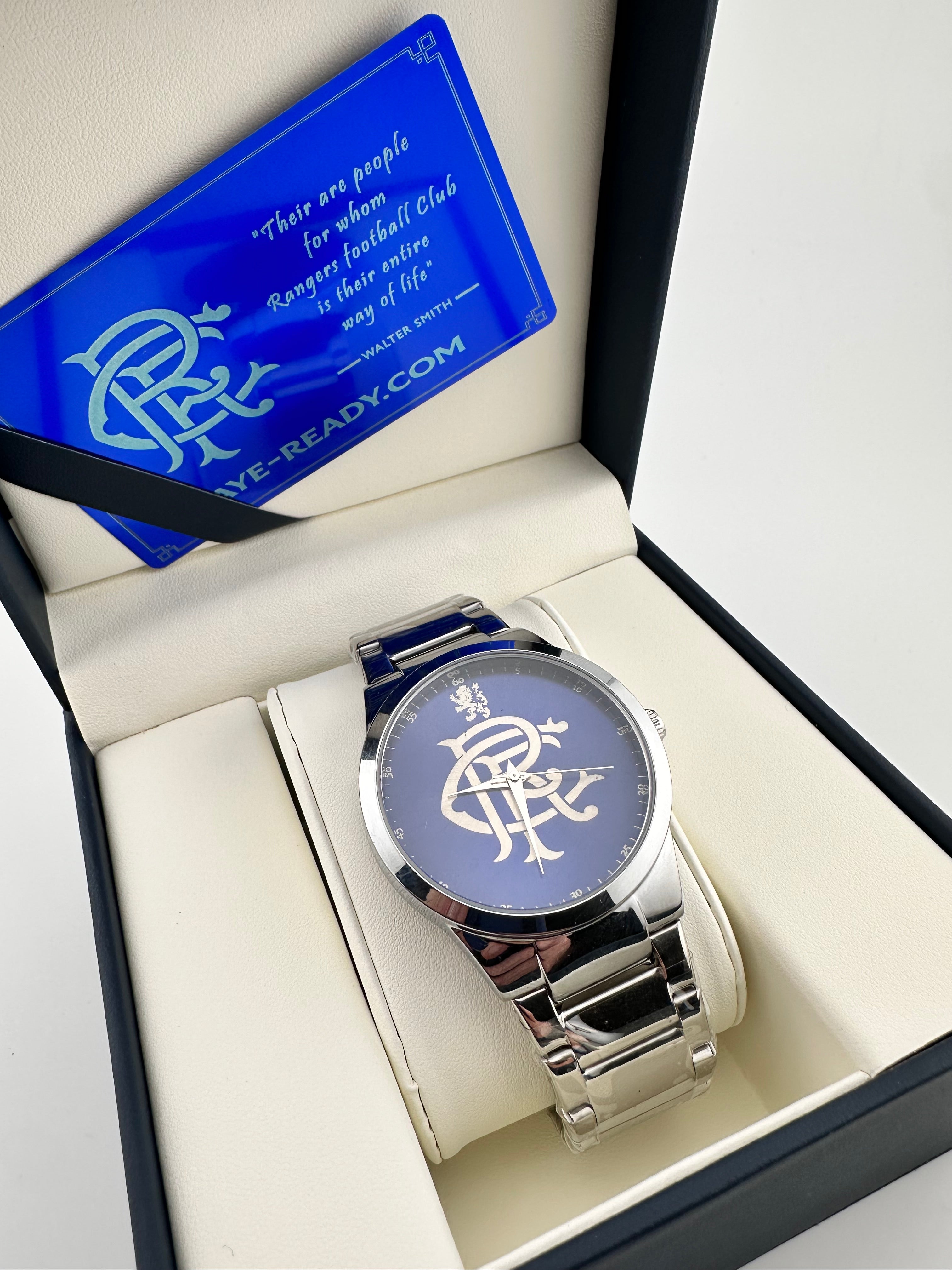 Glasgow Rangers FC aye-ready minimal  signature designer watch