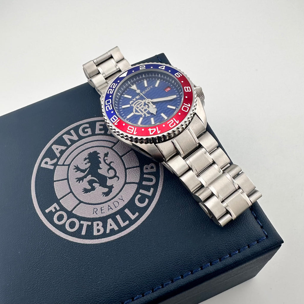 RANGERS FC AYE READY SEIKO AR82 DIVE DESIGN STAINLESS WATCH