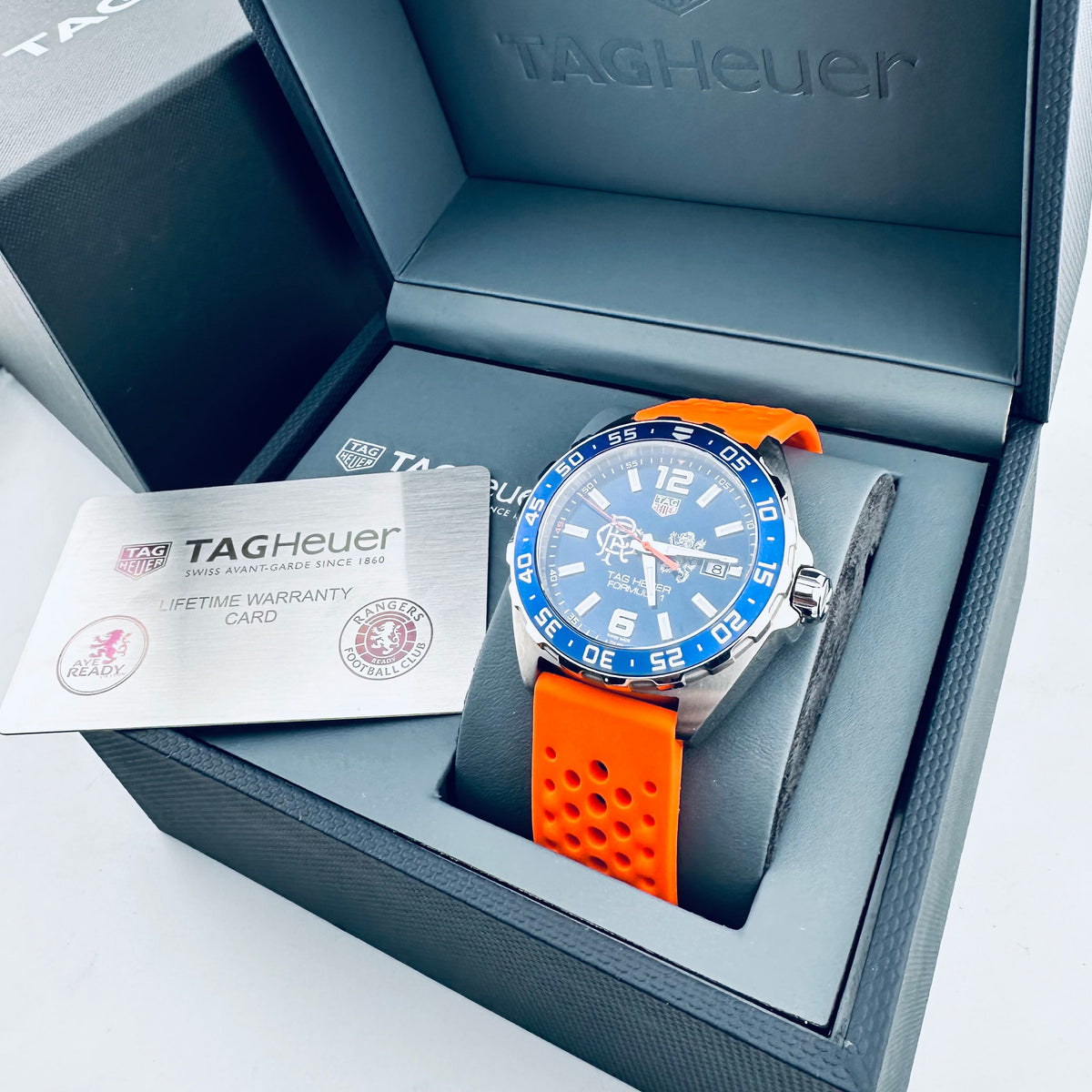 TAG HEUER AYE READY SPECIAL ORANGE RANGERS FC WATCH